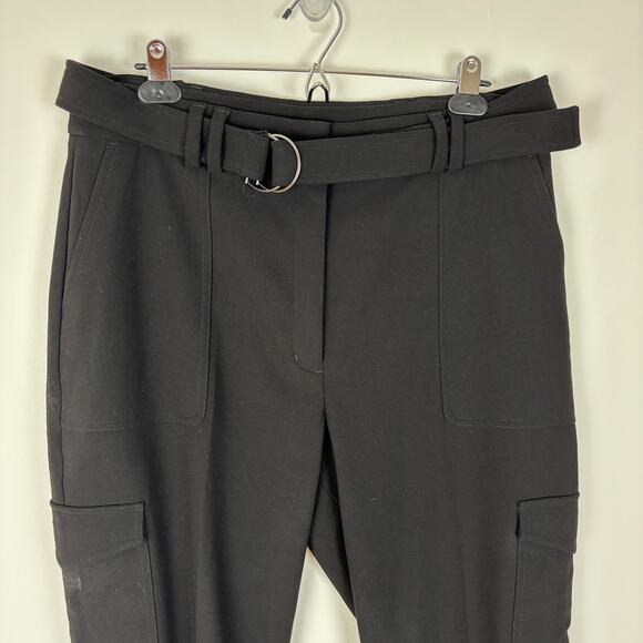 Express Super High Waisted Belted Cargo Pant Black 14 office career utility - Picture 4 of 12